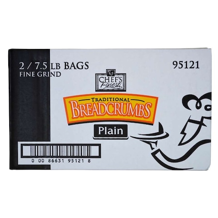 Chefs Finest Crumbled Plain Fine Bread 7.5lbs, PK2 95121